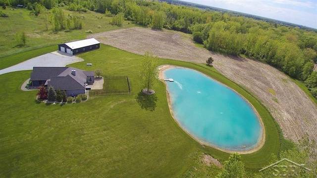 10399 Webster Rd, Freeland, MI 48623 - bird's eye view of a large body of water