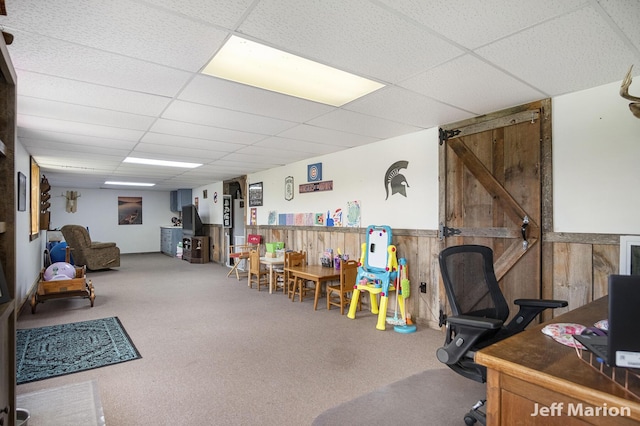 2057 Nickleplate Rd, Ionia, MI 48846 - office space featuring a drop ceiling and carpet