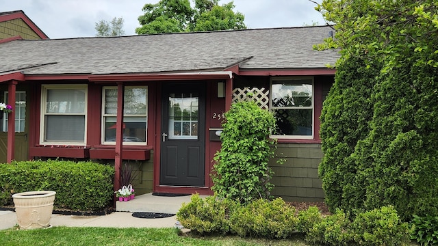 2542 Pittsfield Blvd, Ann Arbor, MI 48104 - view of exterior entry featuring roof with shingles