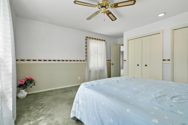 313 W Kilgore Rd, Portage, MI 49002 - carpeted bedroom with baseboards and a ceiling fan