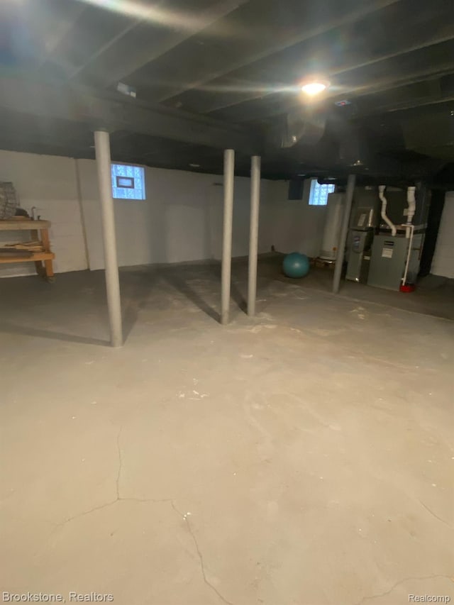 444 E Maplehurst St, Ferndale, MI 48220 - basement with water heater and heating unit