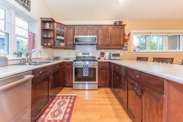 500 Little Lake Dr # 1, Ann Arbor, MI 48103 - kitchen featuring appliances with stainless steel finishes, a sink, healthy amount of natural light, and light countertops