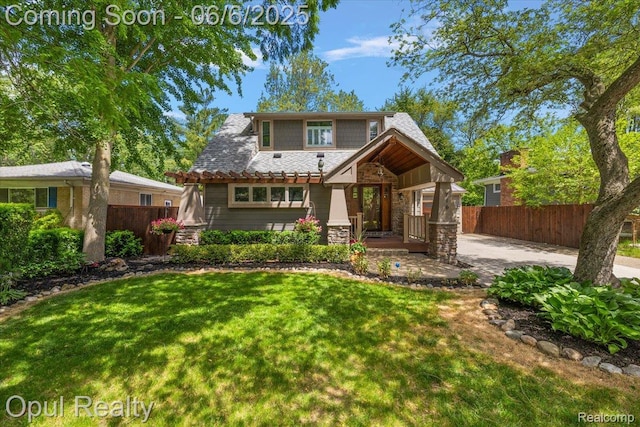 716 Magnolia Ave, Royal Oak, MI 48073 - view of front of property with stone siding