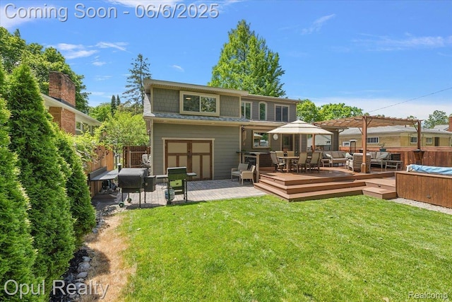 716 Magnolia Ave, Royal Oak, MI 48073 - back of property featuring a deck, outdoor lounge area, and outdoor dining area