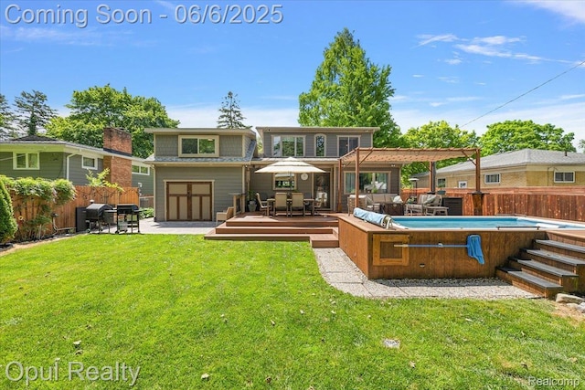 716 Magnolia Ave, Royal Oak, MI 48073 - back of property featuring a deck and outdoor dining area