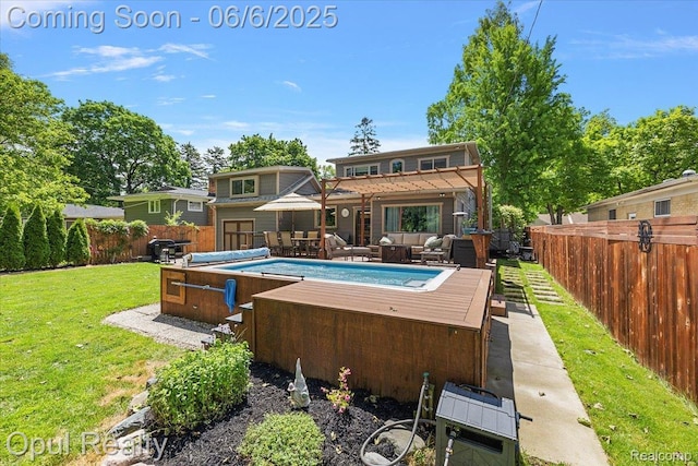 716 Magnolia Ave, Royal Oak, MI 48073 - back of property featuring an outdoor hangout area and a wooden deck