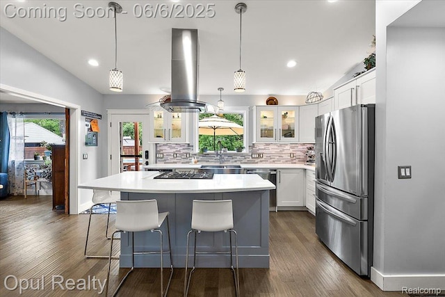 716 Magnolia Ave, Royal Oak, MI 48073 - kitchen featuring stainless steel appliances, a sink, white cabinets, plenty of natural light, and recessed lighting