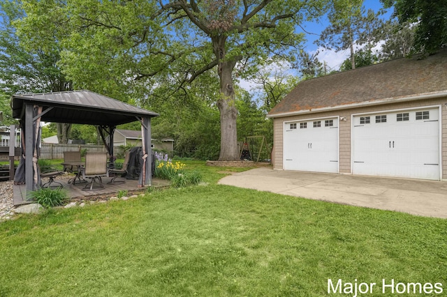1724 Sandra St NW, Grand Rapids, MI 49544 - view of yard featuring a gazebo and a garage