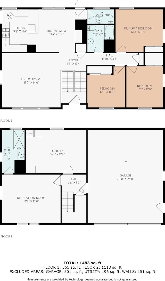 1724 Sandra St NW, Grand Rapids, MI 49544 - floor plan / room layout