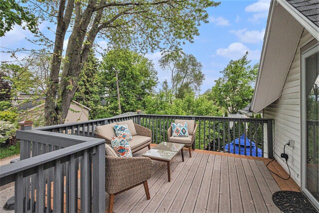 2335 Niles Ave, Saint Joseph, MI 49085 - wooden terrace featuring outdoor lounge area