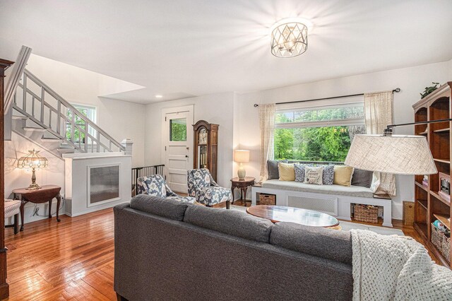 2335 Niles Ave, Saint Joseph, MI 49085 - living room featuring stairway and wood finished floors