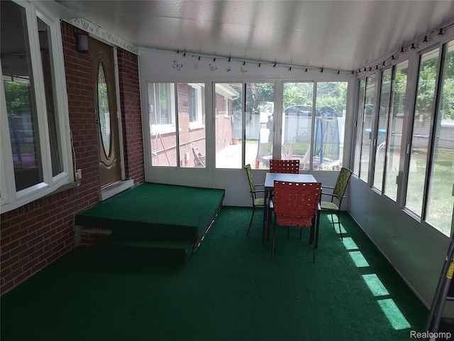 24781 Larkins St, Southfield, MI 48033 - sunroom featuring track lighting