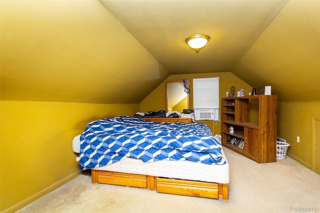 28399 Felician St, Roseville, MI 48066 - carpeted bedroom featuring lofted ceiling, baseboards, and cooling unit