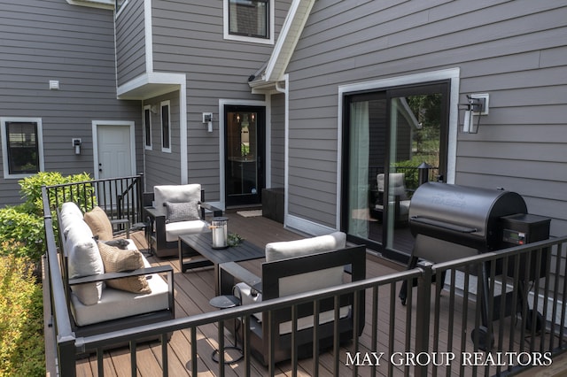 2050 Anderson Dr SE, East Grand Rapids, MI 49506 - wooden terrace with an outdoor hangout area