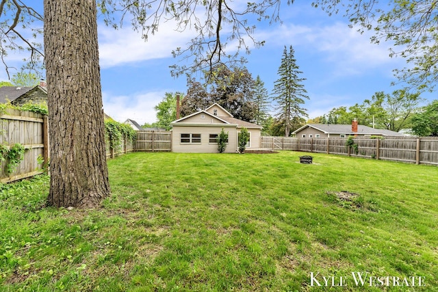 810 James St, Belding, MI 48809 - view of yard with a fire pit