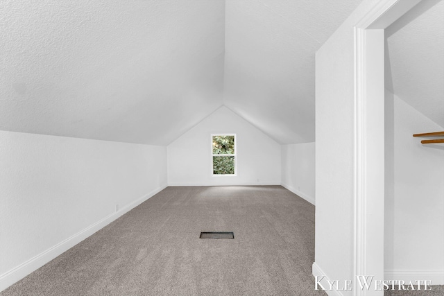 810 James St, Belding, MI 48809 - bonus room featuring lofted ceiling, carpet floors, and baseboards