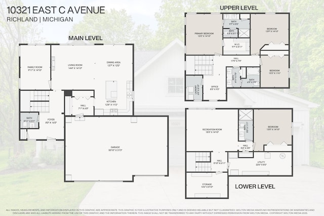 10321 E C Ave, Richland, MI 49083 - floor plan / room layout