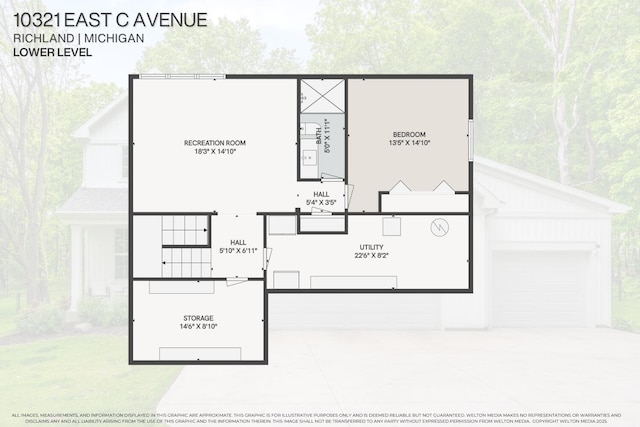 10321 E C Ave, Richland, MI 49083 - floor plan / room layout