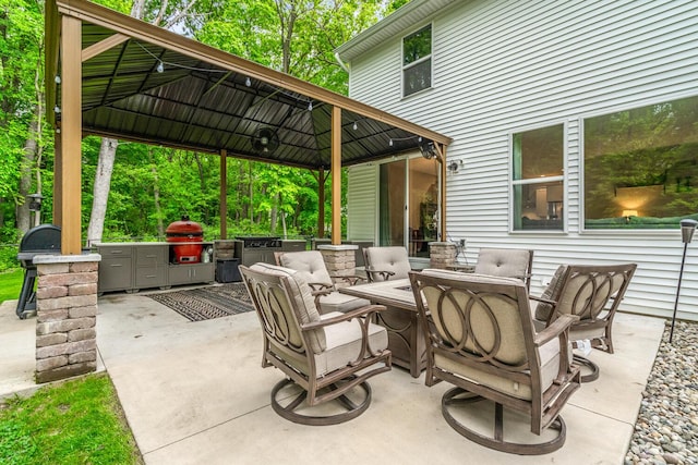 10321 E C Ave, Richland, MI 49083 - view of patio / terrace with a gazebo and outdoor dining area