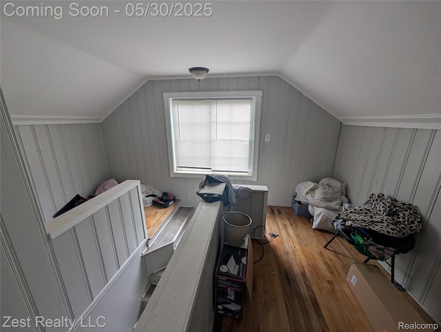 15340 Heyden St, Detroit, MI 48223 - additional living space with wood finished floors and lofted ceiling