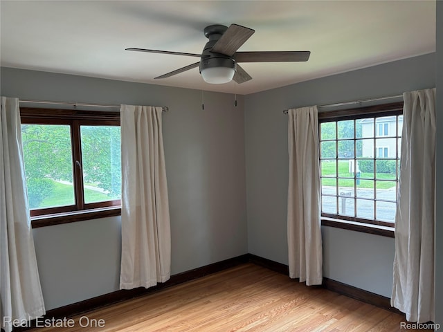 109 W Kennett Rd, Pontiac, MI 48340 - empty room featuring light wood-style flooring and ceiling fan