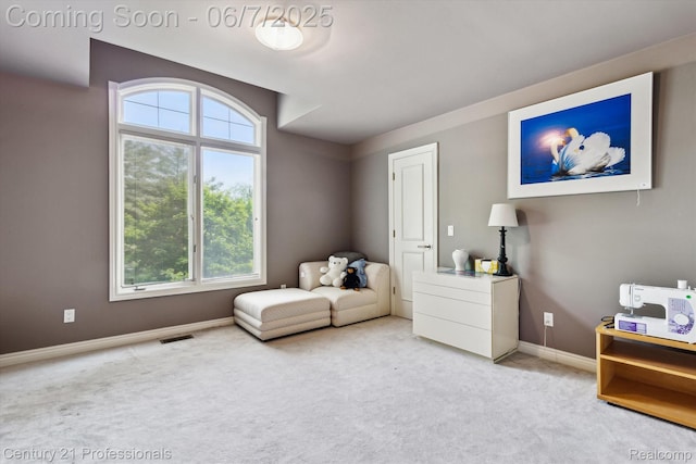 6642 Carlyle Ct, West Bloomfield, MI 48322 - living area with carpet, plenty of natural light, and baseboards