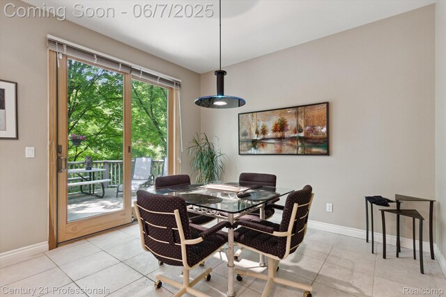 6642 Carlyle Ct, West Bloomfield, MI 48322 - dining room with light tile patterned floors and baseboards