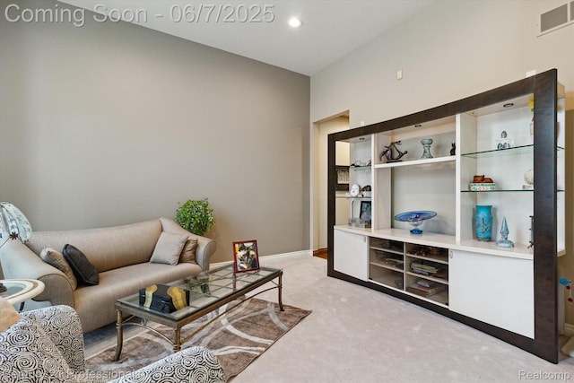 6642 Carlyle Ct, West Bloomfield, MI 48322 - living room with light colored carpet and baseboards