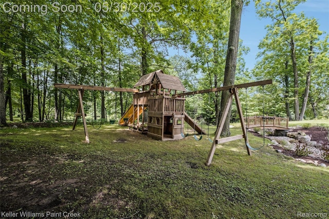 3120 Pond Rd, Leonard, MI 48367 - view of playground with a lawn