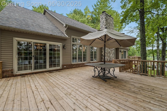 3120 Pond Rd, Leonard, MI 48367 - view of wooden terrace
