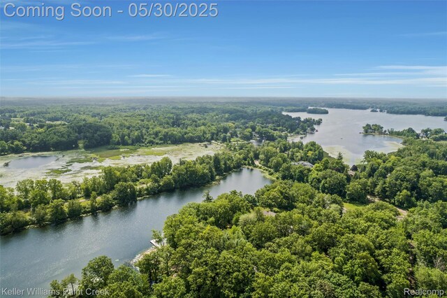 3120 Pond Rd, Leonard, MI 48367 - aerial view of a nearby body of water and a forest
