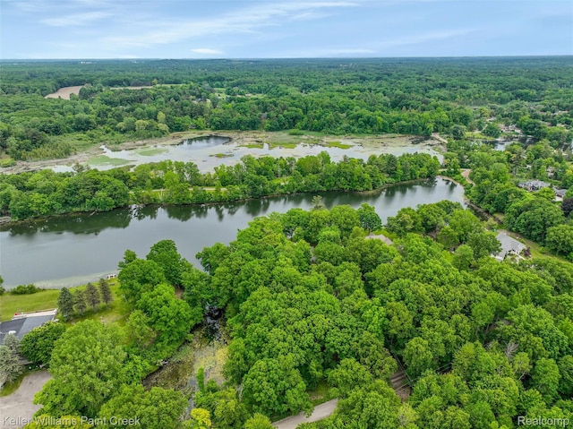 3120 Pond Rd, Leonard, MI 48367 - drone / aerial view of a heavily wooded area and a large body of water