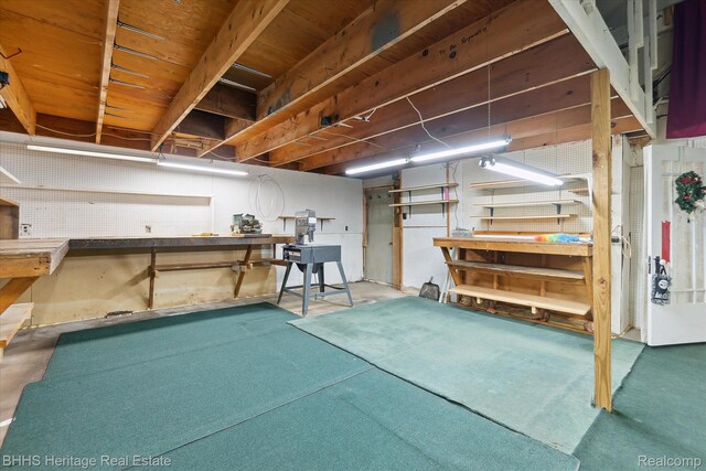 301 N Church St, Byron, MI 48418 - basement with a workshop area