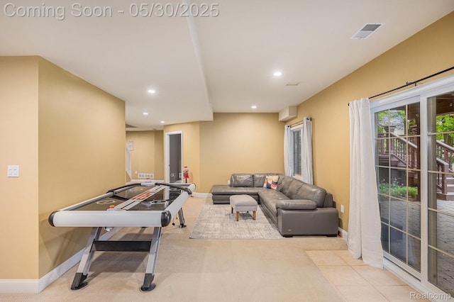 846 Majestic, Rochester, MI 48306 - carpeted living area with recessed lighting and baseboards