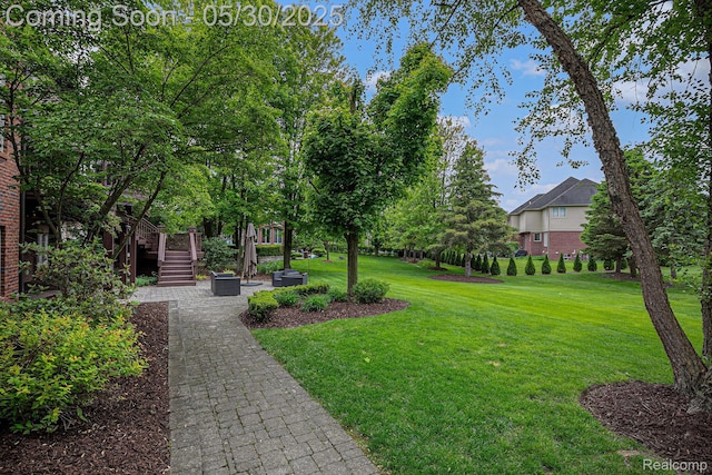 846 Majestic, Rochester, MI 48306 - view of green lawn featuring stairway