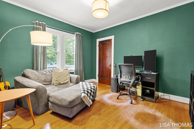639 College Ave NE, Grand Rapids, MI 49503 - office space featuring wood finished floors, crown molding, and baseboards