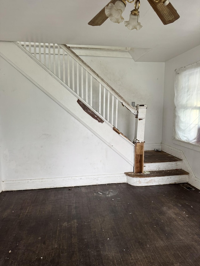 1101 W Rankin St, Flint, MI 48504 - staircase with wood-type flooring and baseboards