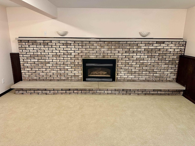 19379 Lincoln Rd, New Lothrop, MI 48460 - detailed view of carpet and a fireplace