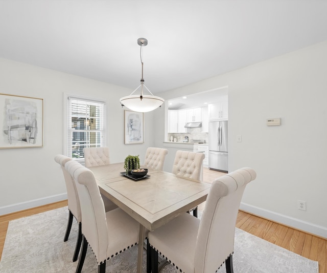 1015 Lincoln Ave, Ann Arbor, MI 48104 - dining area with baseboards and light wood-style flooring