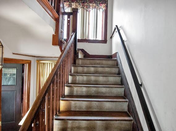 2041 Atkinson St, Detroit, MI 48206 - stairway featuring healthy amount of natural light
