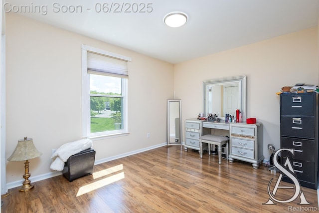 6420 Crestview Dr, Holly, MI 48442 - home office with wood finished floors and baseboards