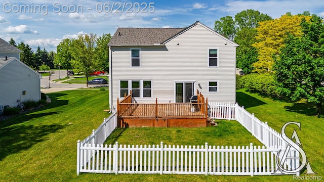 6420 Crestview Dr, Holly, MI 48442 - back of house featuring a deck and a shingled roof