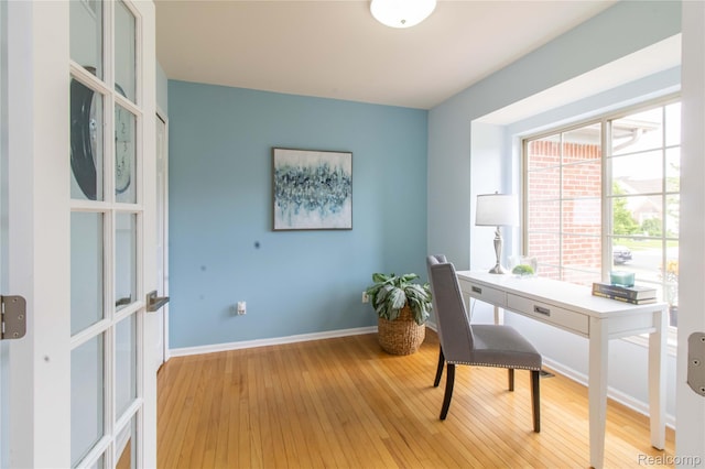 2864 Mystic Dr, Ann Arbor, MI 48103 - home office with light wood-type flooring and baseboards