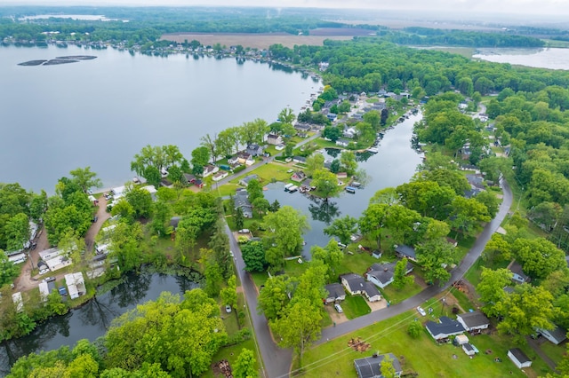 92282 Entrance Dr, Lawton, MI 49065 - aerial perspective of suburban area with a nearby body of water