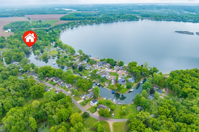92282 Entrance Dr, Lawton, MI 49065 - aerial view of a nearby body of water
