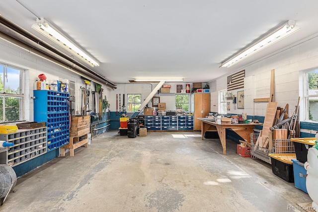 6080 Waldon Rd, Clarkston, MI 48346 - garage with a workshop area