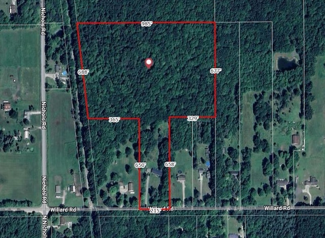 11200 Willard Rd, Burt, MI 48417 - map / location with property parcel outlined