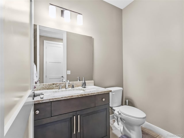 50011 Anita Way N, Macomb, MI 48044 - bathroom featuring vanity, baseboards, toilet, and tile patterned floors