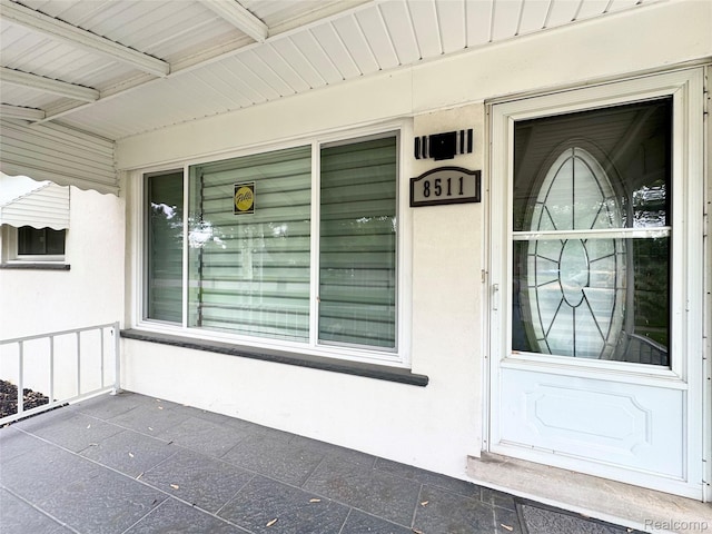 8511 Allen Rd, Allen Park, MI 48101 - property entrance with covered porch