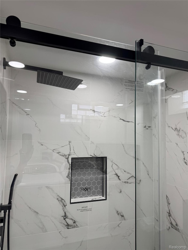 8511 Allen Rd, Allen Park, MI 48101 - full bath featuring a marble finish shower